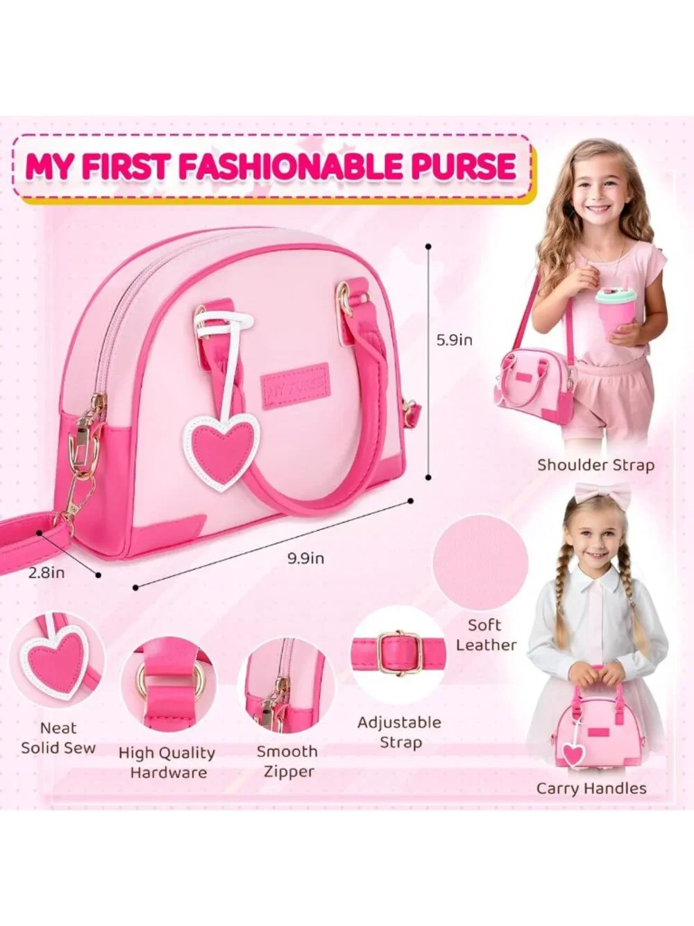 Play Purse for Girls 3-8 with Pretend Makeup, Accessories & Fun Role Play